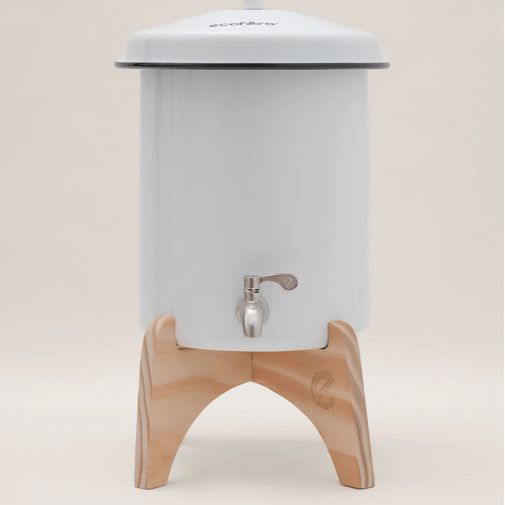 Dispensador de água Ecofiltro 5L conjunto completo branco (filtra PFAS)