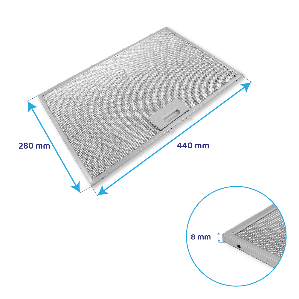 Filtro metálico 440x280mm Teka 81455031