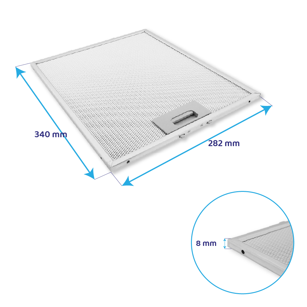 Filtro metálico 340x282mm Teka 81481030