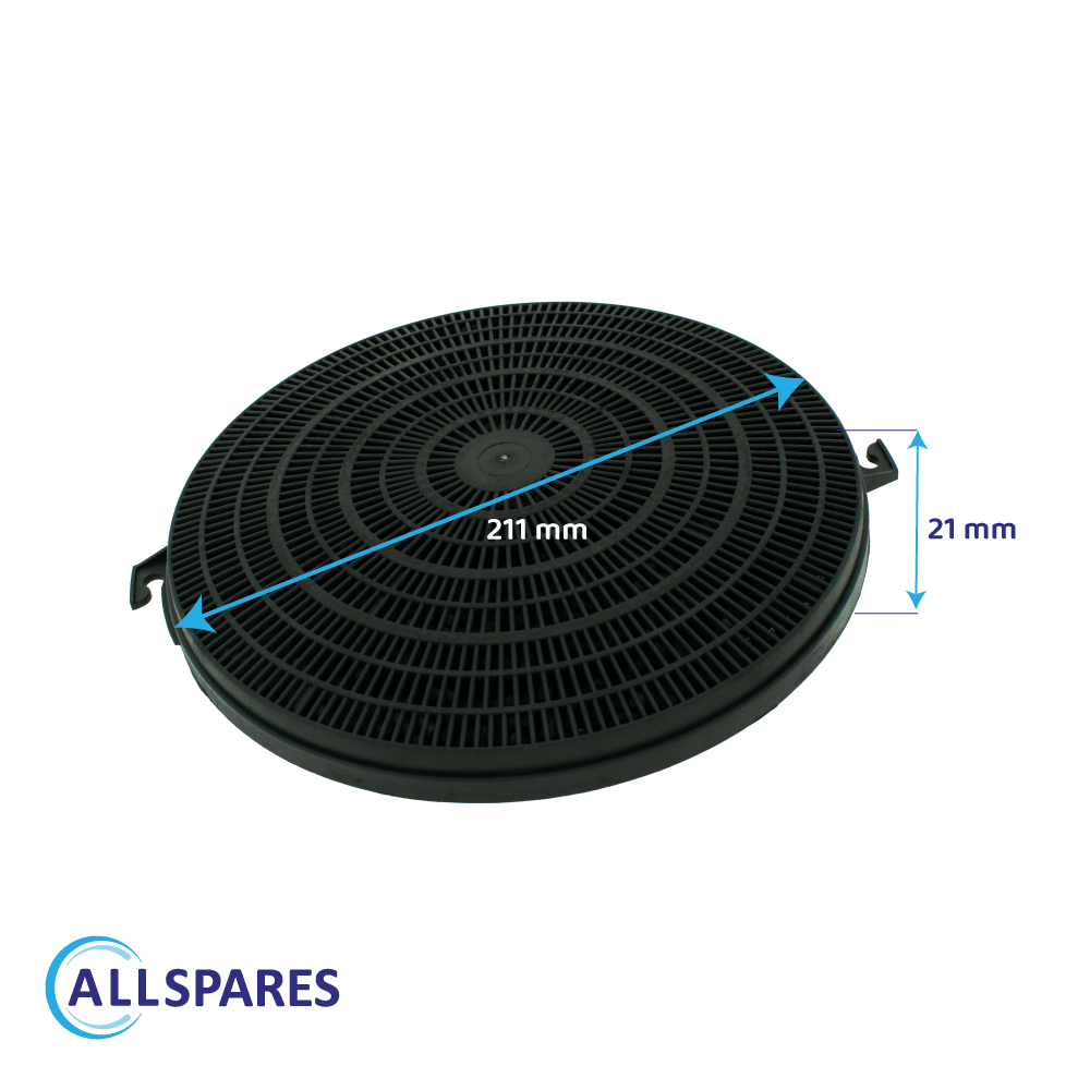 Filtro de carvão ativo compatível com Hotpoint-Ariston CHFD211/1 / 484000008635