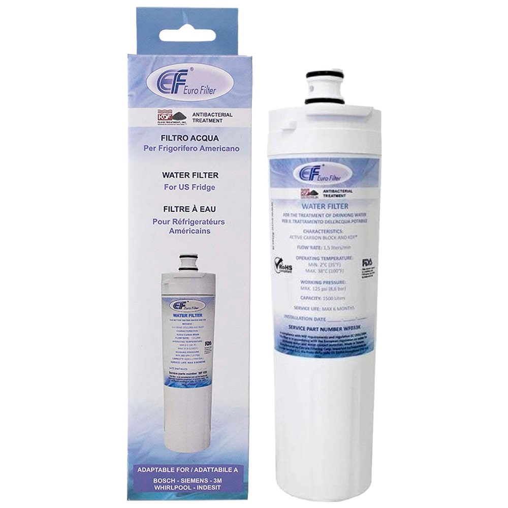 Filtro de água Eurofilter compatível com Bosch / Siemens / Balay / Kuppersbusch / Neff / Solitaire / 3M / Indesit / Whirlpool