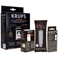 Kit de limpeza e manutenção para máquina de café Krups, 2 descalcificantes + 10 pastilhas de limpeza + 1 cartucho de filtro
