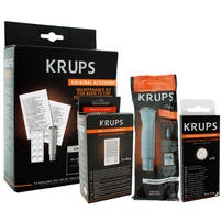 Kit de limpeza e manutenção para máquina de café Krups, 2 descalcificantes + 10 pastilhas de limpeza + 1 cartucho de filtro