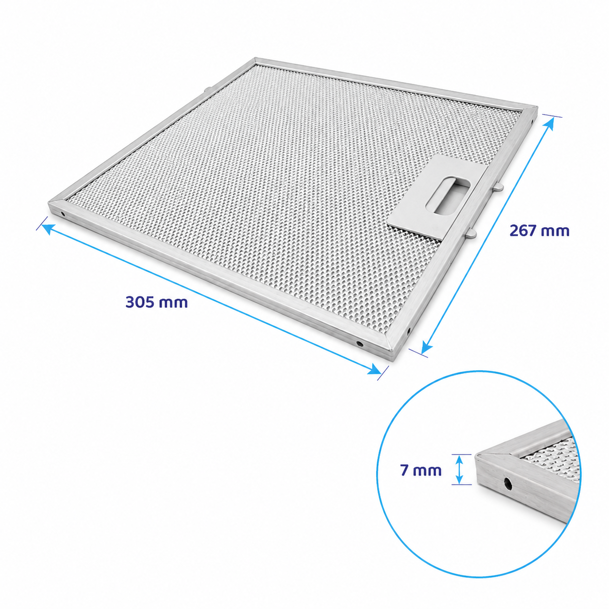 Filtro metálico Bauknecht 305x267mm 480122102168