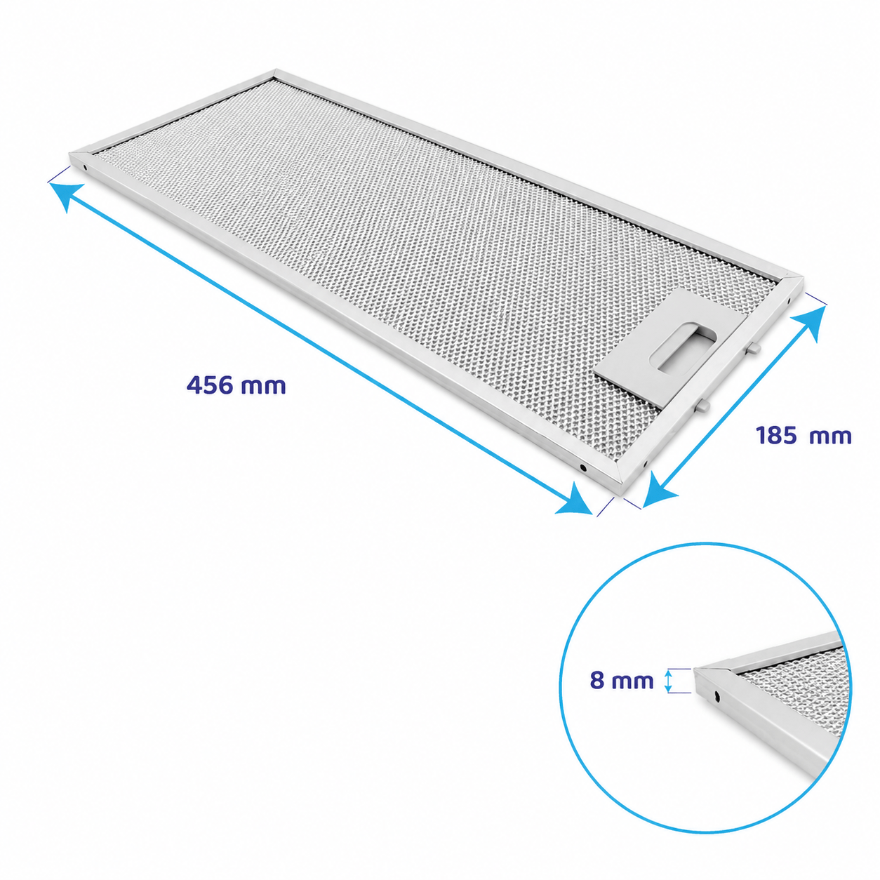 Filtro metálico Electrolux 456x185x8mm 4055241147