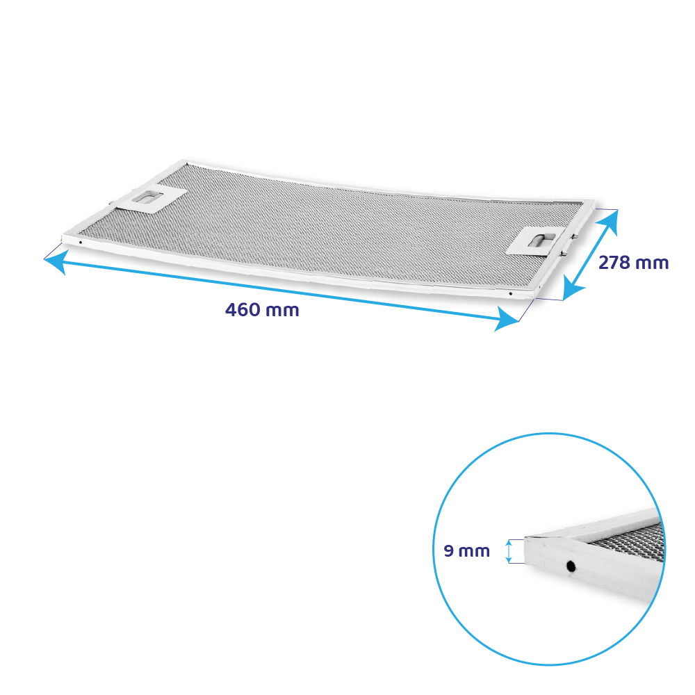 Filtro metálico Bosch 460x277mm 213771 / 00213771