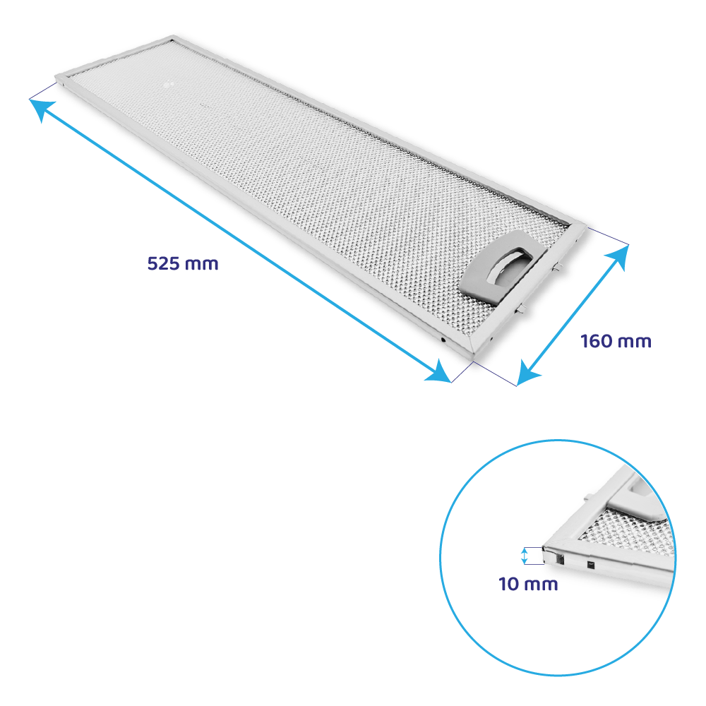 Filtro de Metal Gorenje 525x160mm 113746