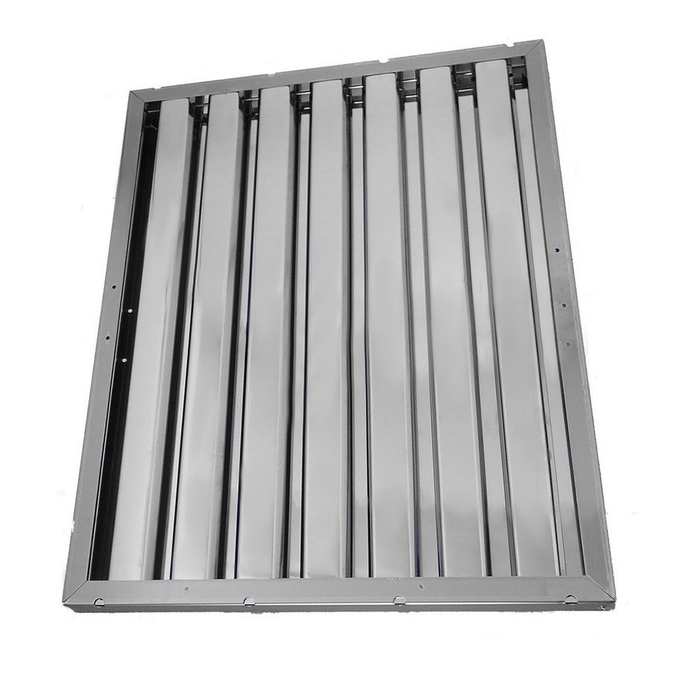 Filtro de lamelas 450x480x25 mm para exaustor de cozinha industrial