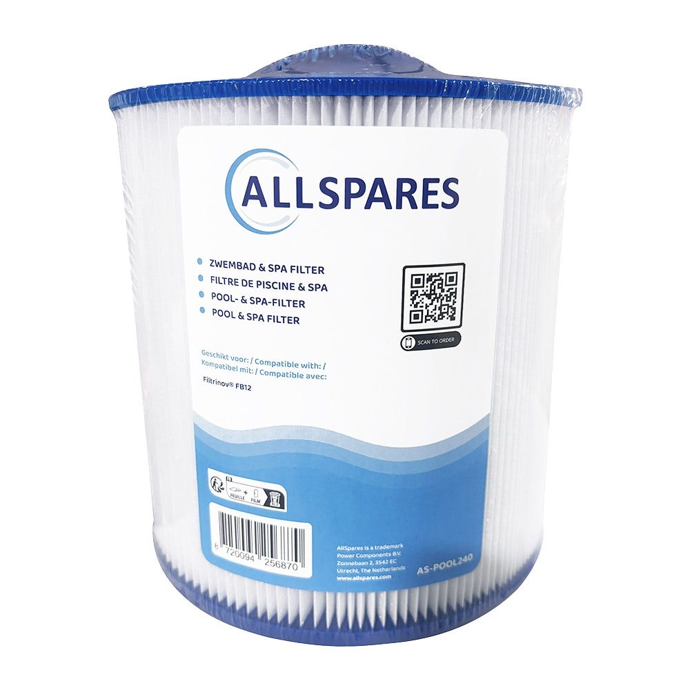 Filtro de água para piscina compatível com Filtrinov FB12